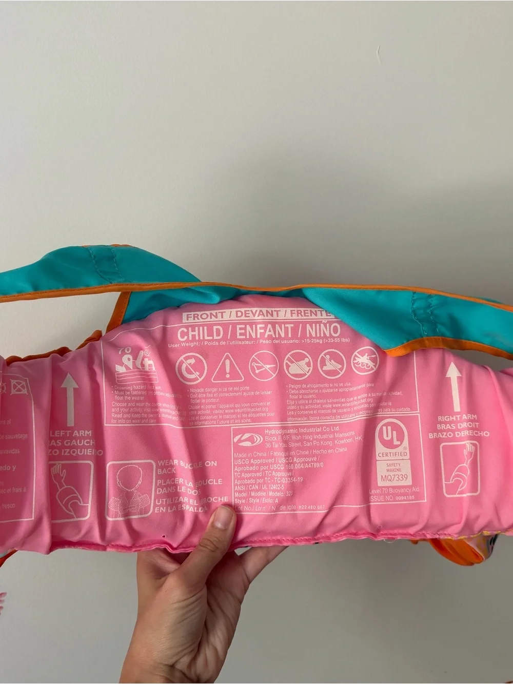 Speedo Pink, Teal & Orange Kids' Jellyfish Swim Bib